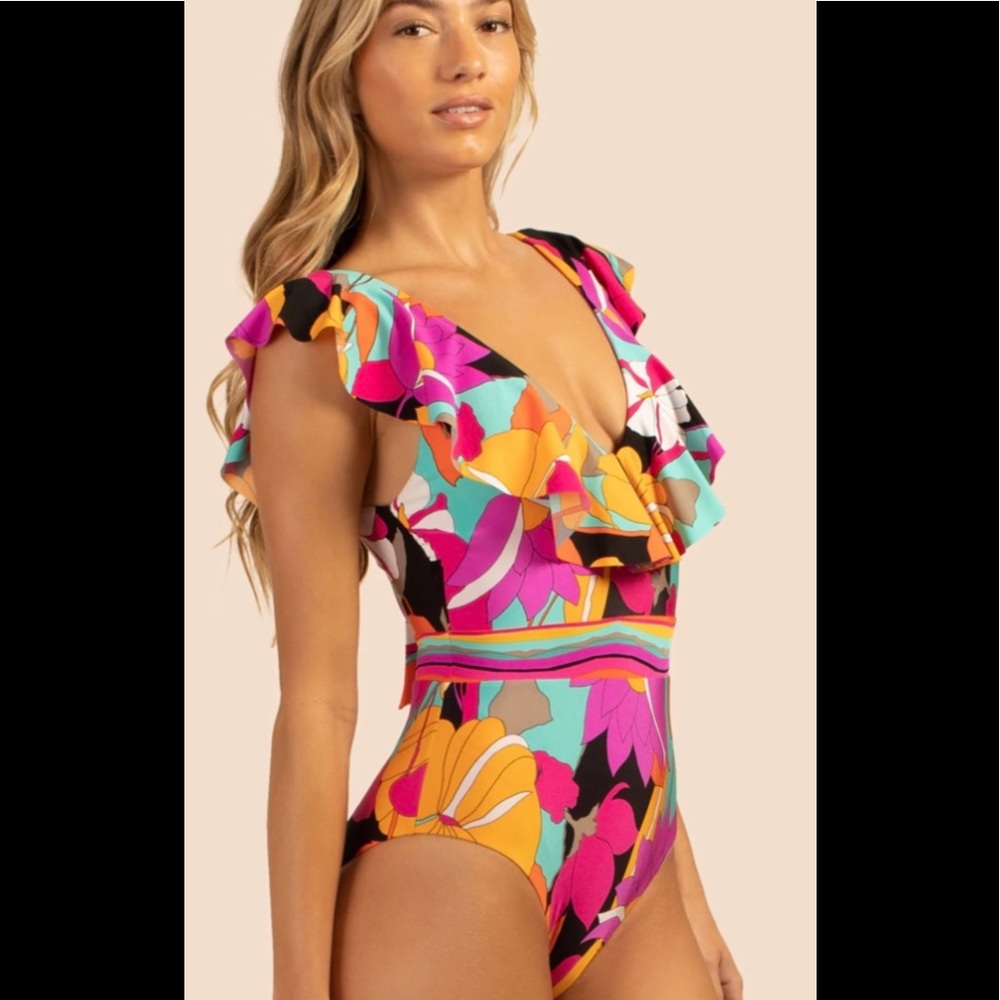 🆕 NWT TRINA TURK ONE PIECE SWIMSUIT MAILLOT Gemini